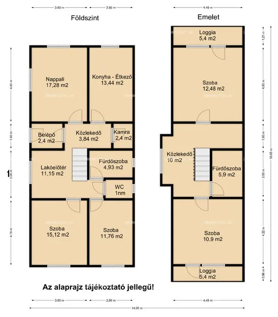 Békéscsabán 133 m2-es padlásteres családi ház eladó