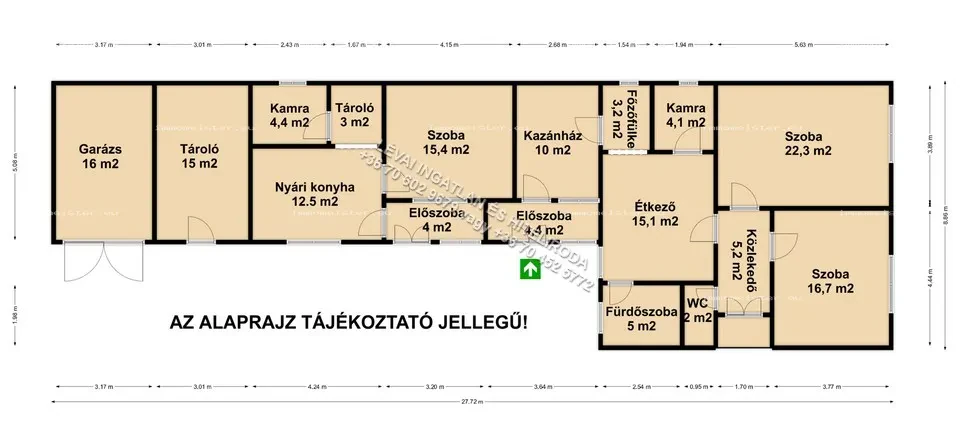 Tégla építésű jó állapotú családi ház eladó Jaminában