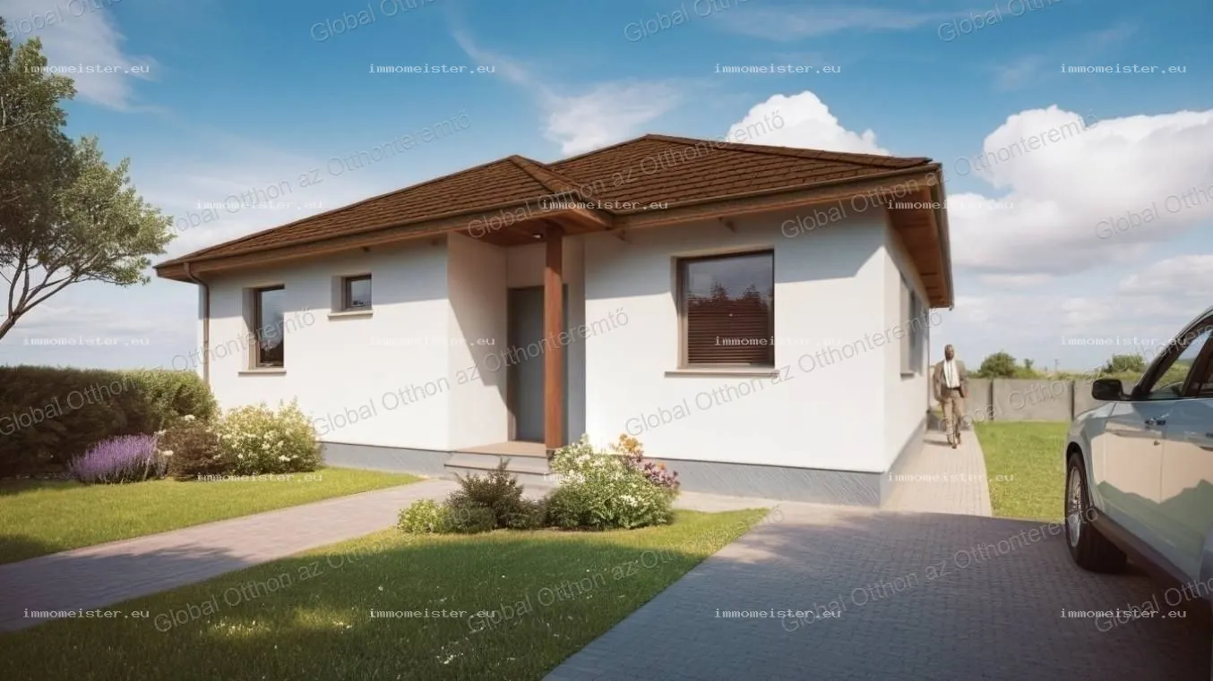 Levélen új építésű jelenleg félkész 100 nm földszintes családi ház eladó emeltszintű szerkezet és fűtéskészen eladó!